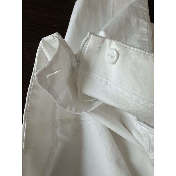 Lafayette 148 Stretch Crop Pants White Capri 6 - Picture 10 of 11